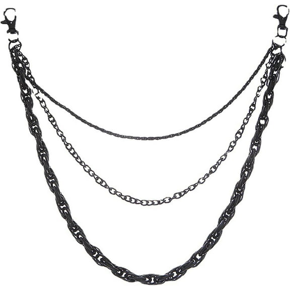 Pants Chain Jean Wallet Chains Hip Hop Punk Jeans Chain for Men Women Black Goth Clothing Accessories