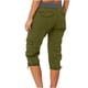 thumbnail image 5 of Pantalones capri cargo de verano Umfun para mujer, pantalones casuales elásticos de cintura alta, pantalones holgados de playa, pantalones cortos con cordón para vacaciones, 5 of 5