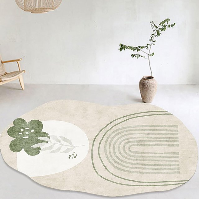 Rugs for Living Room Irregular Shape Modern Abstract Area Rug Aesthetic Rug for Livingroom Bedroom Diningroom Home Office Floor Carpet Rugs