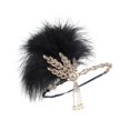thumbnail image 2 of Diadema de aleta Yuyangstore Tocado de plumas Negro, 2 of 8