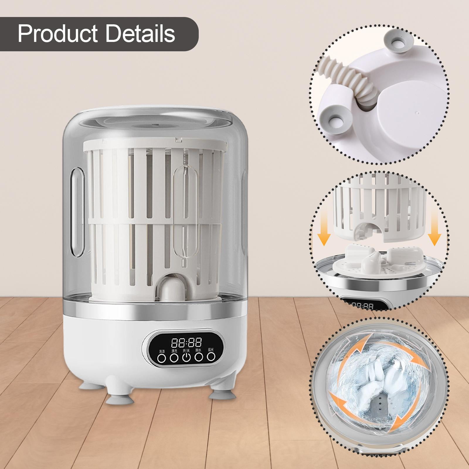 Small Washer Portable Laundry Bucket Washing Machine Gentle Hand Wash Simulation for Underwear Socks Baby Clothes