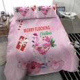 thumbnail image 3 of Bahamas Flamingo Christmas Duvet coverMerry Flocking LT18, 3 of 6
