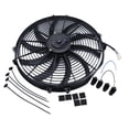thumbnail image 2 of Car Cooling Radiator Fan 16 Inch Universal Electric Radiator Slim Push Pull Cooling Fan 12V 120W Mount Kit, 2 of 8