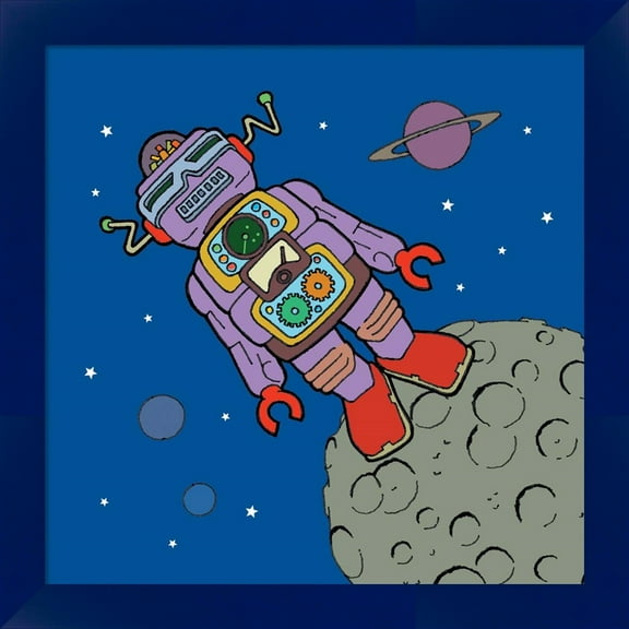 Great Art Now Asteroid Bot by Duncan Wilson, Framed Wall Art, 14W x 14H