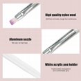 thumbnail image 6 of Flat Head Manicure Brush Nail Tool Gel Pen Purple Hair Light Design for Home Salon Precision Application, 6 of 9