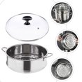 thumbnail image 4 of Double-Handled Home Steamer Food Steaming Cookware Household Steam Pot, 4 of 7