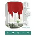 thumbnail image 2 of Red Burlap Texture Tie Up Curtains for Windows 45 Inch Length Balloon Curtains Kitchen Adjustable Balloon Window Shade Farmhouse Vintage Red Tie Up Valance Bathroom Curtain Window 42"x45", 2 of 6