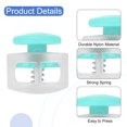 thumbnail image 3 of Uxcell 25 Pcs Bloqueo de Cuerda de Plástico con Resorte, Clip de Final de Doble Orificio, Tope Redondo, Transparente + Azul Lago, 3 of 7