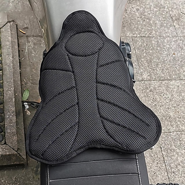 Moto Motorcycle Seat Cushion Shock Absorption Pressure Black