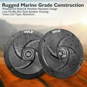 Pyle Water Resistant Vehicle Speakers, Black, 5.25 in, 2.58 lb