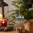 thumbnail image 4 of Iron Rocking Horse Christmas Ornament, Vintage Metal Hanging Pendant, Festive Craft Decor for Xmas Tree Wall Wreath Window Home Indoor Holiday Party Display, 4 of 6