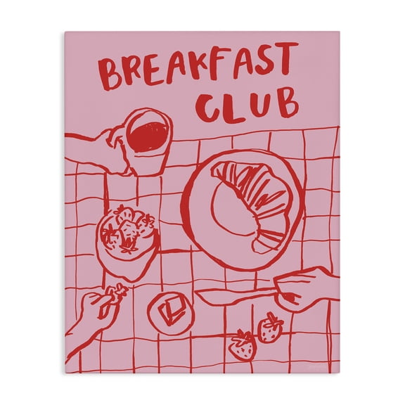 Stupell Industries Bohemian Breakfast Club Doodles Canvas Art, 16 x 20, by Jenaya Jackson