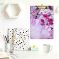thumbnail image 4 of FMSHPON Roses Butterfly Floral Clipboard Hardboard Wood Nursing Clip Board and Pull for Standard A4 Letter 13x9 inches, 4 of 7