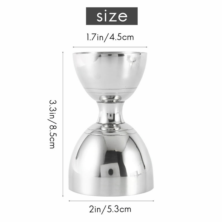  Stainless Steel Cocktail Jigger Double Head Measuring Cup Ounce Alcohol  Measuring Cup Bar Shaker Tool(45ml/30ml): Home & Kitchen