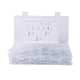 thumbnail image 1 of Bloqueo De Pasador De Enganche Antioxidante Estándar Nacional M1-M3.5 Acero Al Carbono Galvanizado Pasador Resistente Tipo R Con Caja De Almacenamiento Para Coches Maquinaria Garajes 180 Piezas Cateissary VI002915-00, 1 of 7