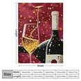 thumbnail image 4 of BCIIG Wine Glass Bottle of Wine Design Warm Lightweight Blanket Soft Fleece Blankets Throw Blanket for All Seasons 40x50in, 4 of 6