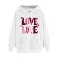thumbnail image 2 of Women's Pullover Hoodie Valentines Day Printed Casual Fall Winter Long Sleeved Hooded Sweatshirt, 2 of 4