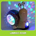 thumbnail image 4 of SQDWYGUO Baby Toddler Infant Luminous Snail Toy, Electric Tummy Time Toys Crawling Snail Musical Toys with Light-up Music, Light-Up Walking Dancing Moving Interactive Sensory Toy,Green brown, 4 of 7
