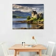 thumbnail image 2 of COMIO Castles Bridges Scotland Eilean Donan Castle Poster Canvas Pictures Wall Art Decor Prints Printing For Living room/Home/Office With Framed, 2 of 4