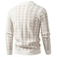 thumbnail image 4 of Men's Standing neck Sweater Waffle Patterned Long Sleeve Cable Knit Sweater, 4 of 9