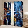 thumbnail image 2 of Castle Fairy Blue Racing Car Curtains Pack of 2 (42x84 Each),Sport Curtains Blackout, 2 of 6