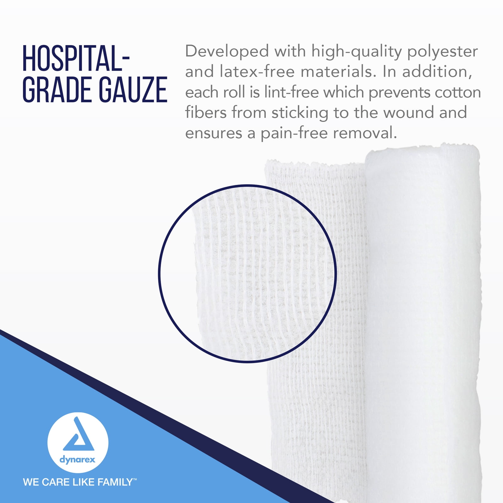 Dynarex Stretch Gauze Bandages, 6" x 4.1 yds, Sterile & Latex-Free, Wound Care in Medical and Home Environments, 1 Case of 48 Dynarex Stretch Gauze Bandages