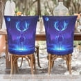 thumbnail image 5 of Decorative Chair Back Cover One Size x2 Chair Cover Dining Chair Slipcovers Chair Back Decoration Festival Chair Decoration Purple Elk, 5 of 6