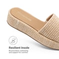 thumbnail image 2 of DREAM PAIRS Women Platform Slides Sandals Espadrilles Slip On Low Wedge Summer Open Toe Bohemia Dressy Beach Vacation Shoes, 2 of 7