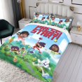 thumbnail image 3 of Presiona Start Conjunto de sábanas temático, trío de piezas, cómodo y amigable con la piel, diseño único, regalo de decoración para el hogar para familiares, amigos y fans,173cm *218cm, 3 of 6