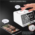 thumbnail image 2 of Naiovety Reloj despertador con pantalla de 2 puertos USB, Mini altavoz multifunción para teléfono, estable, resistente al desgaste, Decoración del hogar, 2 of 5