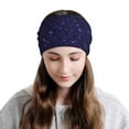 thumbnail image 6 of Vsdgher Glittering Purple Starfield Slouchy Beanie Hat for Men/Women, Skull Cap Chemo Cap Night Sleeping Cap, 6 of 8