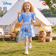 thumbnail image 5 of Disney Stitch Girls Dresses Blue Ruffle Sleeve Character Cotton Casual Fall Dress Toddler Kids 3-4T, 5 of 12