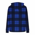 thumbnail image 4 of ZUKMRJPC Women's Vintage Plaid Flannel Hoodies Casual Long Sleeve Drawstring Loose Hooded Sweatshirt Fall Warm Pullover Tops with Pocket, 4 of 6
