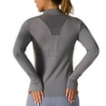 thumbnail image 4 of ShiShine Womens Lightweight Full Zip Running Track Jacket Workout Slim Fit Yoga Sportwear, 4 of 4