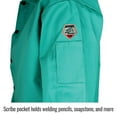 thumbnail image 4 of Black Stallion Welding Jacket 9Oz Green Fr Cotton Large, 4 of 5