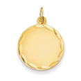 thumbnail image 1 of Beautiful 14k Etched .027 Gauge Engravable Round Disc Charm, 1 of 2