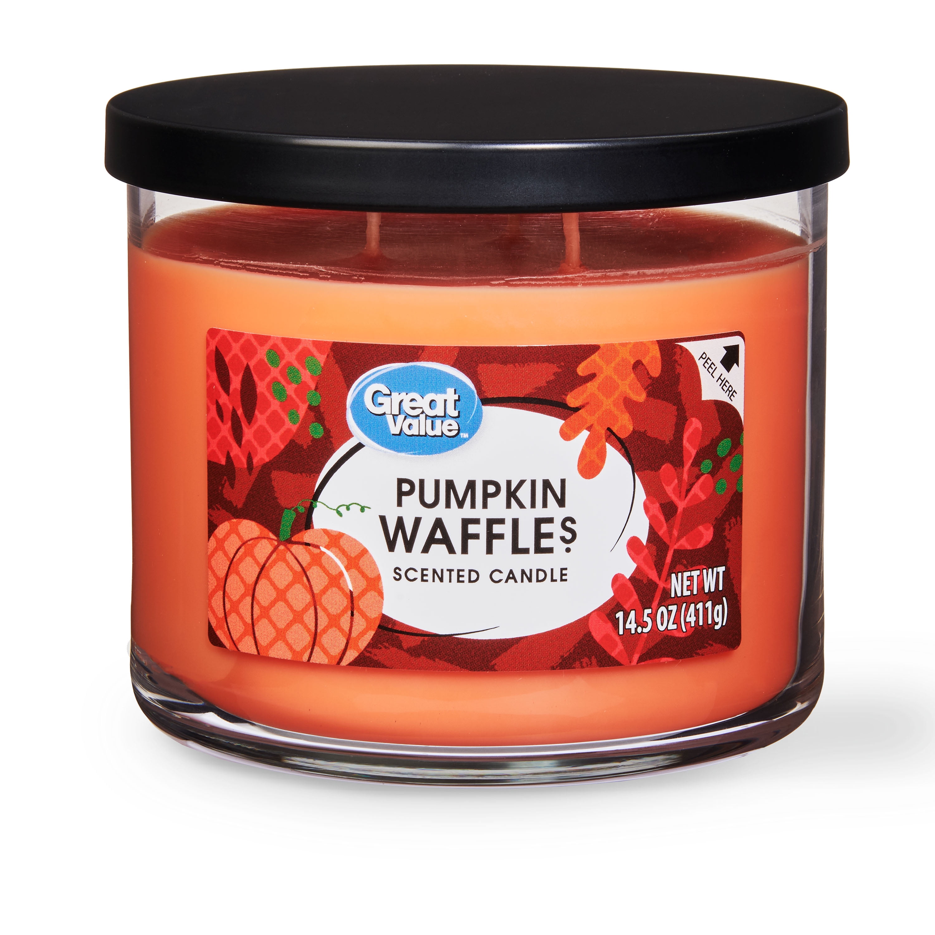 Great Value Limited Edition Pumpkin Waffles Scented Candle, 14.5 oz