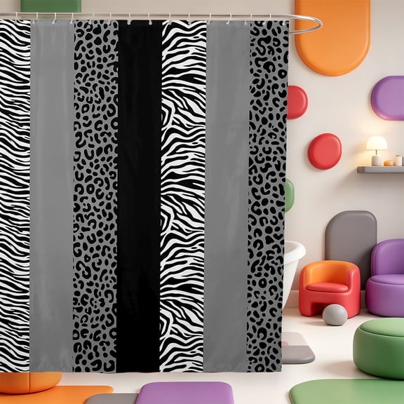 Erosebridal Classic Leopard Shower Curtain 72Wx72L,Animal Print Bathroom Curtain