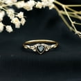 thumbnail image 5 of 5 MM Bezel Set Heart Shape Solitaire Created Black Diamond Celtic Ring, 14K Yellow Gold, US 11.50, 5 of 8