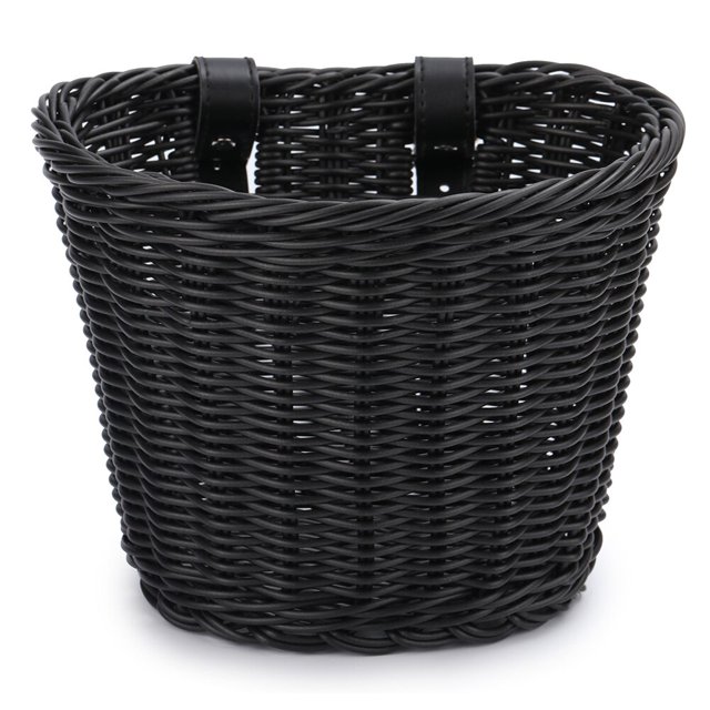 Bike Basket Rattan Wicker Bicycle Storage Front Basket Bell Tassel Sticker Bicycle Carry Bag Bicycle Basket Cycling Accessories qym unisex