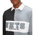 thumbnail image 3 of Men's Tommy Jeans Black/Gray Brooklyn Nets Ronnie Rugby Long Sleeve T-Shirt, 3 of 3