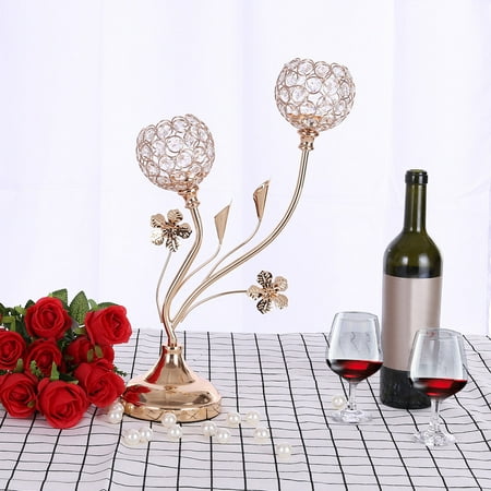 matoen Valentine's Day Crystal Candlestick Coffee Table Decoration Pattern