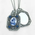 thumbnail image 2 of 1928 Jewelry Blue Willow Octagon Pendant Mirror Necklace For Women 30", 2 of 3