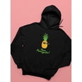 thumbnail image 3 of Buon Ferragosto Cool Ananas Hoodie Women -Image by Shutterstock, Female 3X-Large, 3 of 4