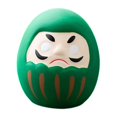 thumbnail image 2 of Figura de Daruma japonesa, artesanía decorativa, decoración creativa para el hogar, mesa Verde, 2 of 9