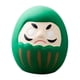 thumbnail image 2 of Figura de Daruma japonesa, artesanía, decoración del hogar, durabilidad, regalo, adorno de mesa. Verde, 2 of 9