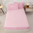 thumbnail image 4 of Erosebridal Leopard Print Zipper Twin Comforter Sets with Fitted Sheet and 2 Pillowcases,Pink Cheetah Animal Themed Zipper Bedding Set For Girls,Pink Reversible,4 Pieces, 4 of 7