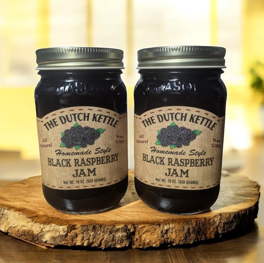 The Dutch Kettle Blackberry Jam — Amish Homestyle Fruit Jam, 2 Jars (19 oz Each)