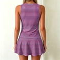 thumbnail image 4 of Minjewel Women Independence Day Printed Split Tankini Swimsuit Vacation Bathing Suit, Purple XL, 4 of 6