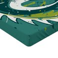 thumbnail image 2 of Ambesonne Green Fitted Sheet, Shark Hunter Marine Art, Queen Size, Green, 2 of 3